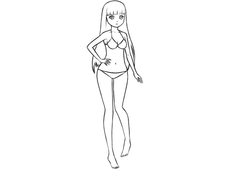 Anime Body Coloring Page