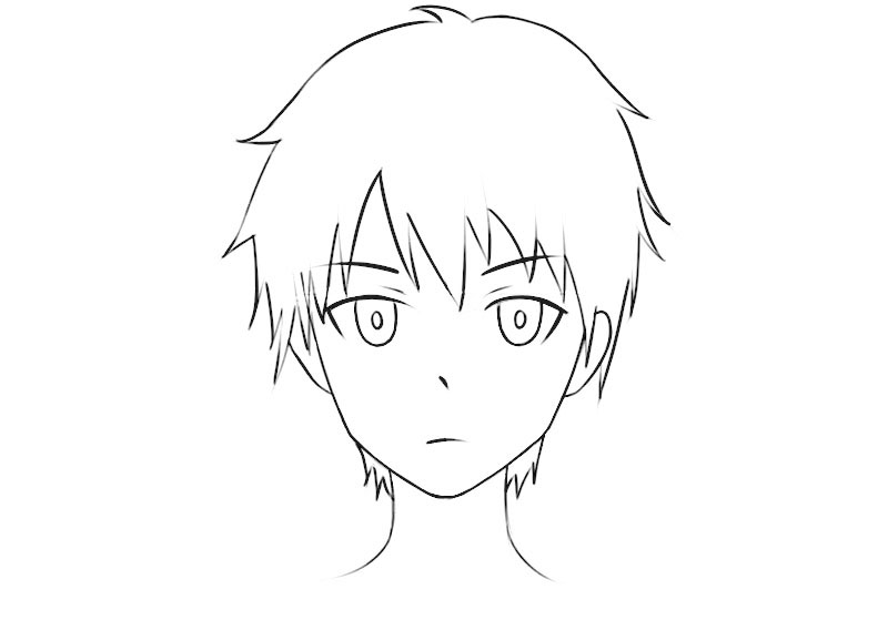 Anime Head Coloring Page