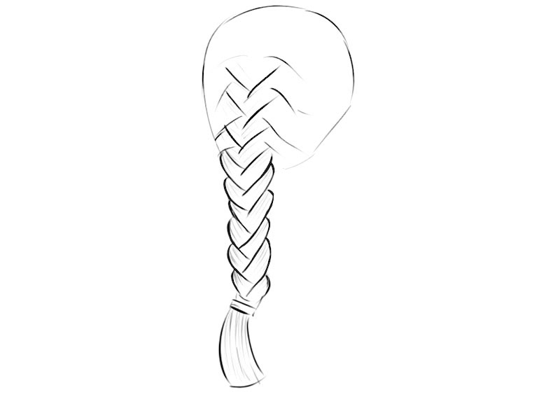 Braid Coloring Page