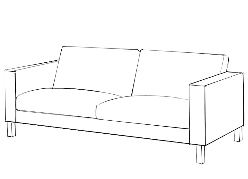 Couch Coloring Page