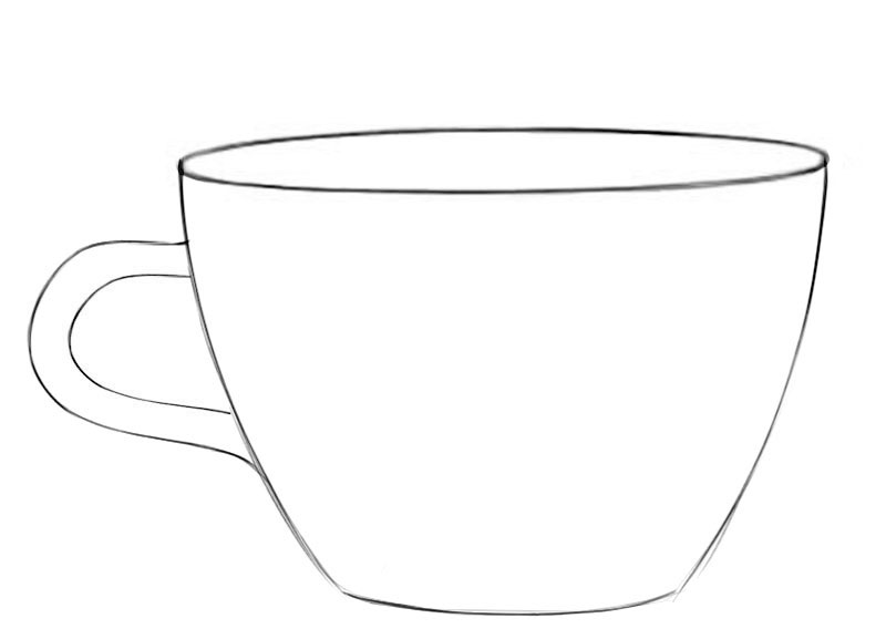 Cup coloring page