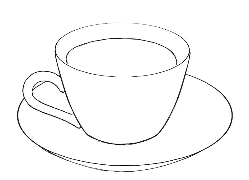Cup of Tea Coloring Page
