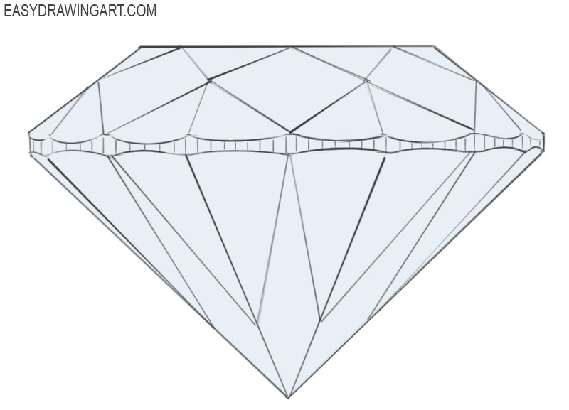 Diamond Coloring Page easy