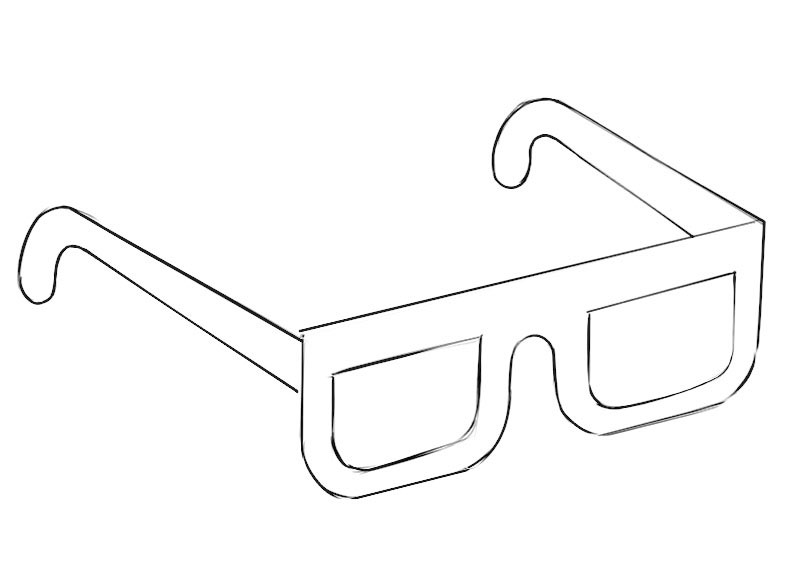 Glasses Coloring Page