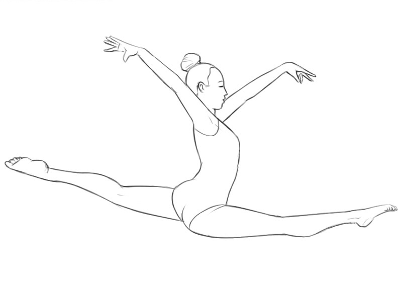 Gymnast Coloring Pages