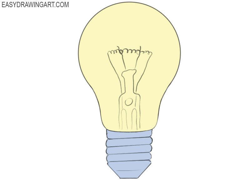 Light Bulb Coloring Page easy