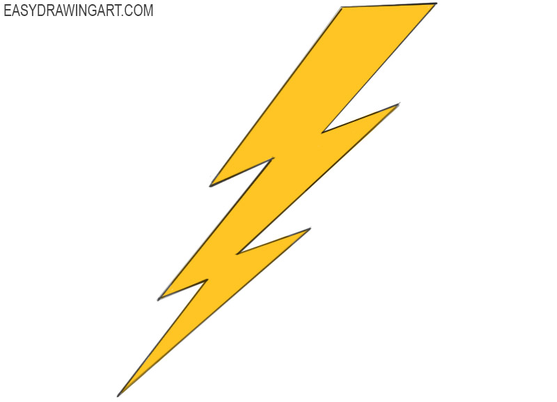 Lightning Bolt Coloring Page easy