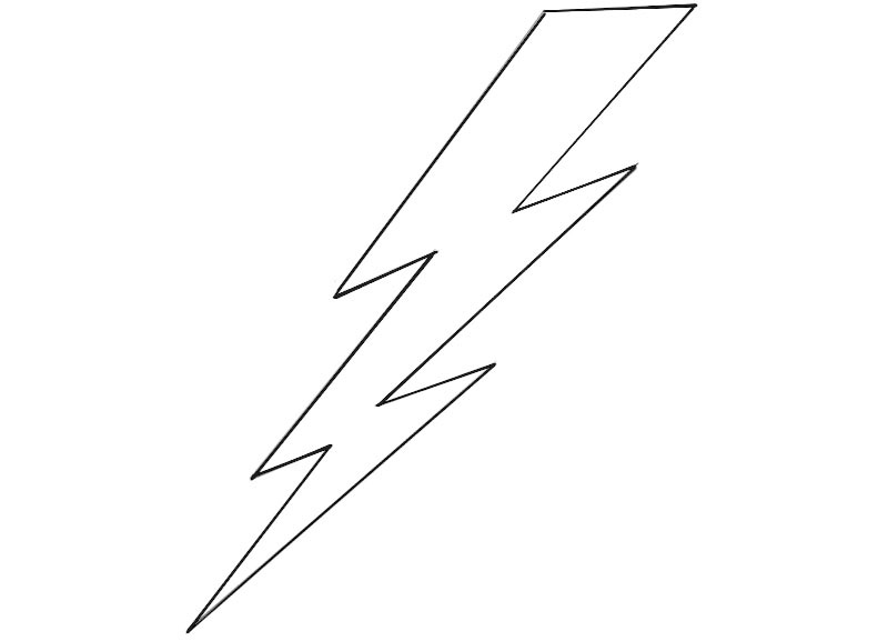 Lightning Bolt Coloring Page