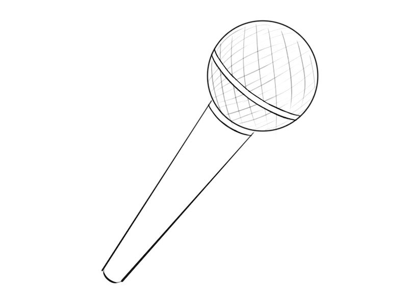 Microphone Coloring Page