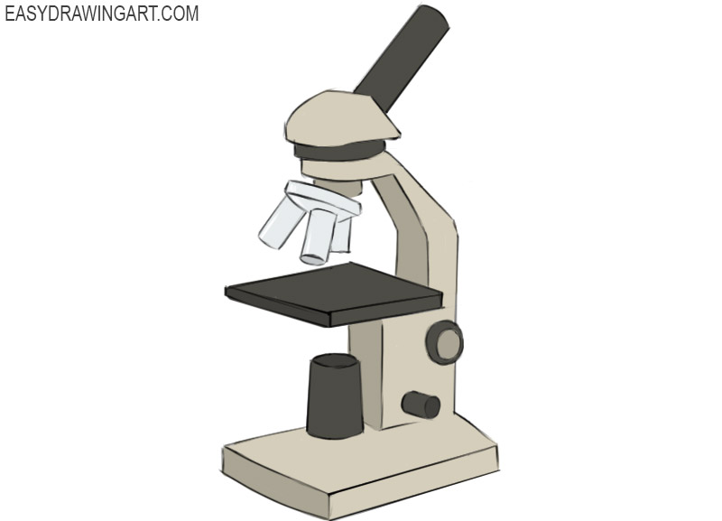 Microscope Coloring Page easy