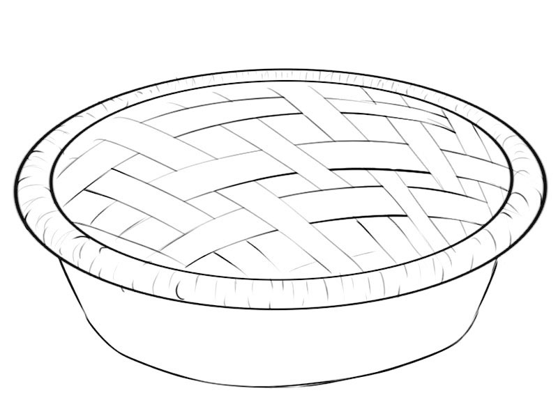 Pie Coloring Page