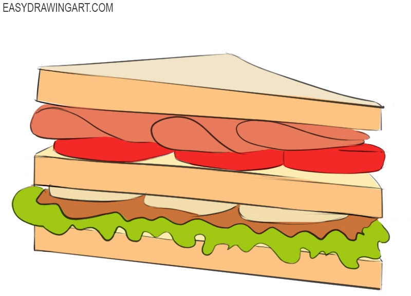 Sandwich Coloring Pages
