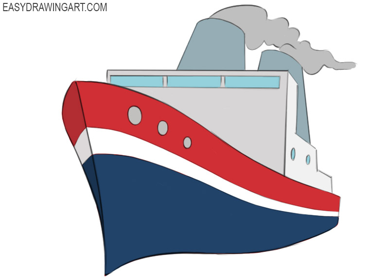Ship Coloring Page easy
