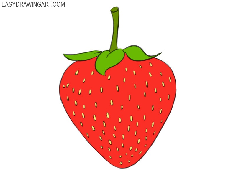 Strawberry Coloring Page easy