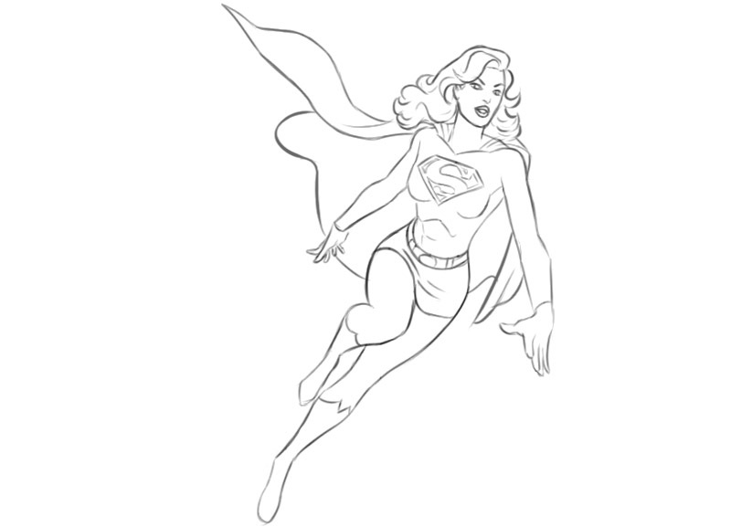Supergirl Coloring Pages