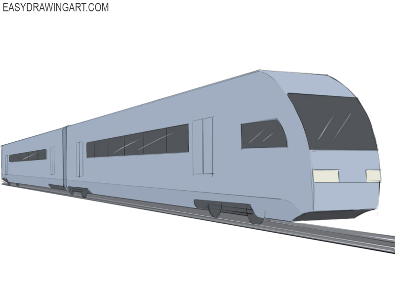 Train Coloring Page easy