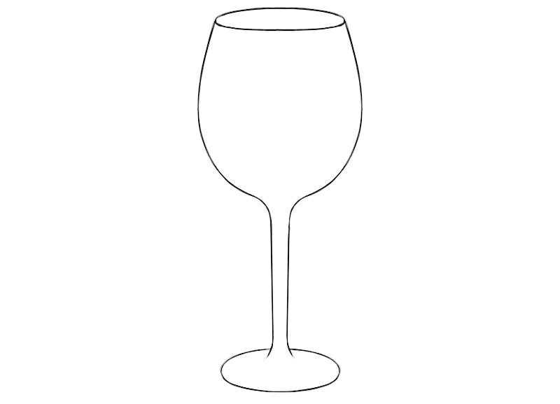 Wine Glass Coloring Page