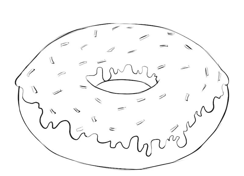 donut coloring page