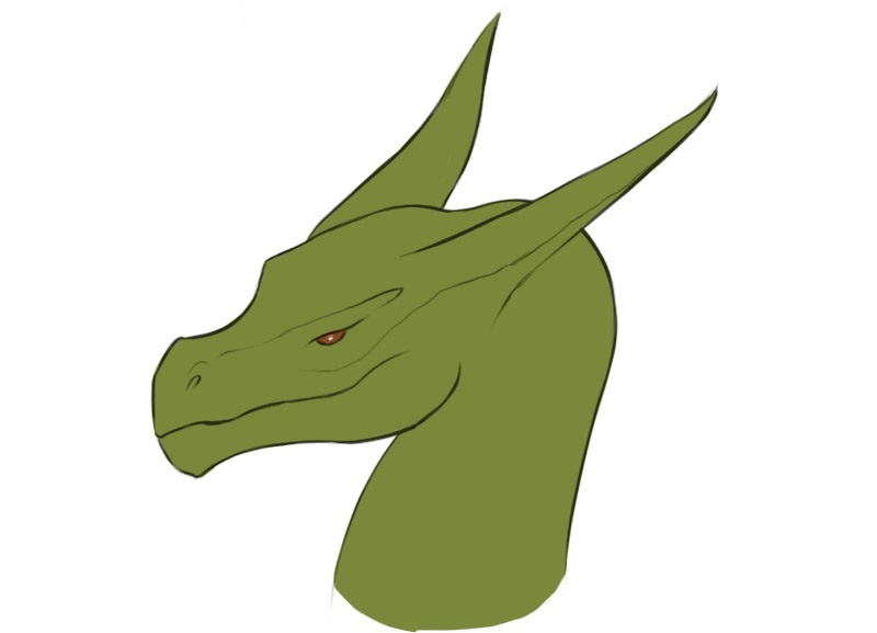 dragon head coloring page