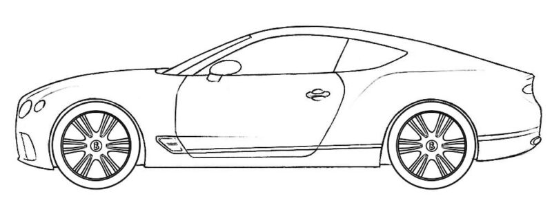 Bentley Continental GT Coloring Page