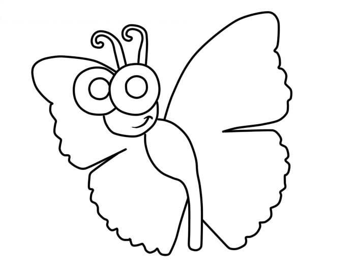 Easy Butterfly Coloring Pages