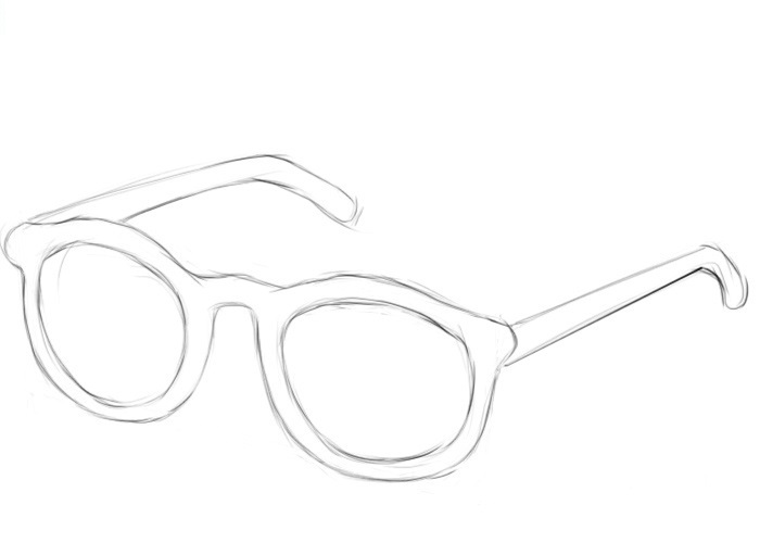 Easy Glasses Coloring Pages