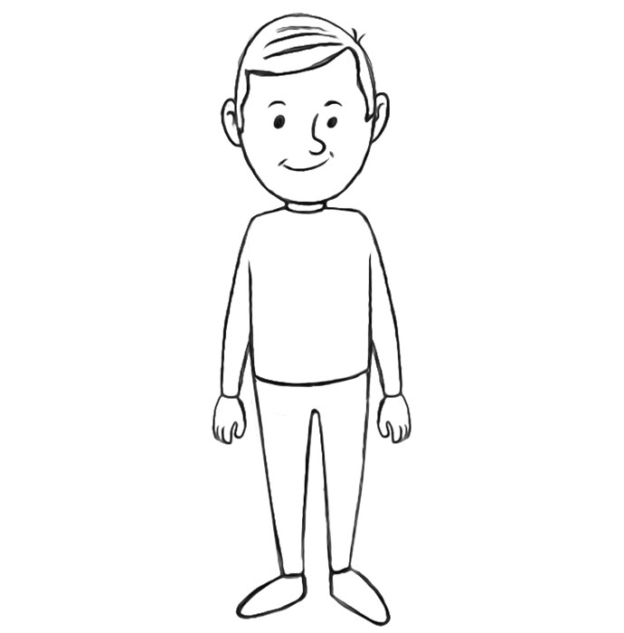 Easy Man Coloring Pages