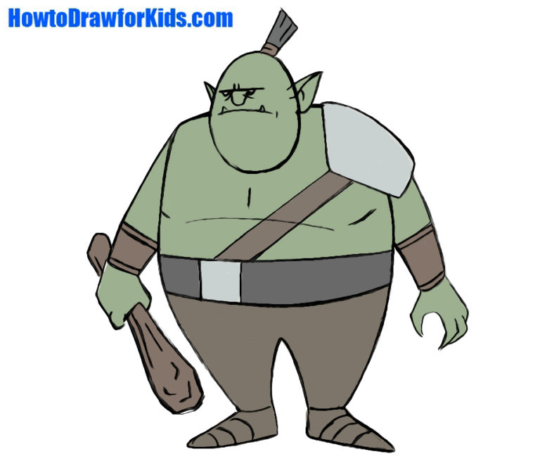 Easy Orc Coloring Page