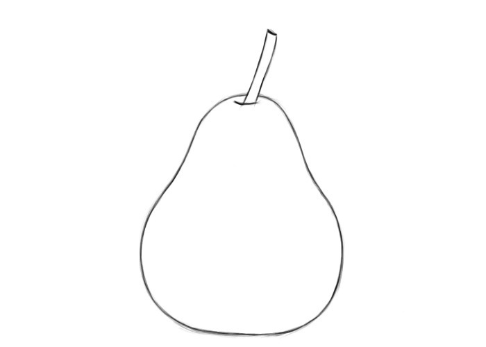 Easy Pear Coloring Pages