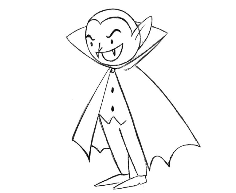 Easy Vampire Coloring Pages