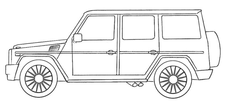 Mercedes-Benz G-Class Coloring Page