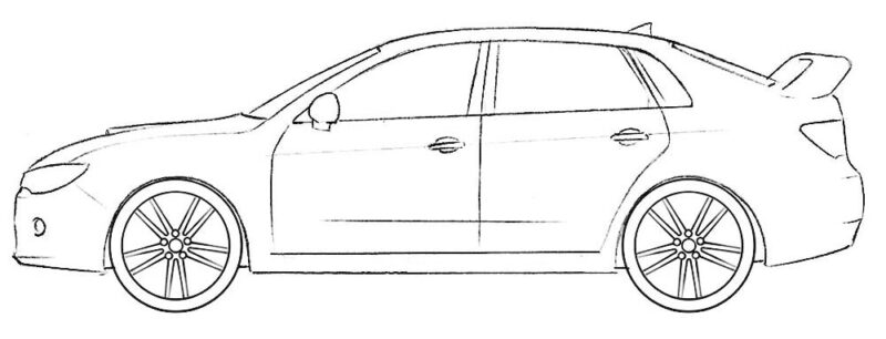 Subaru Impreza WRX Coloring Page