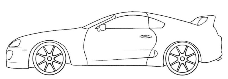 Toyota Supra Coloring Page