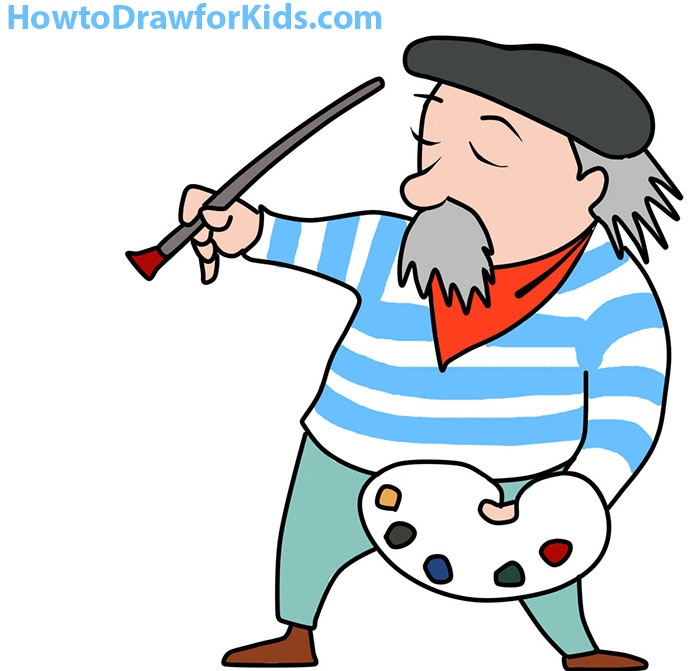 easy artist coloring page