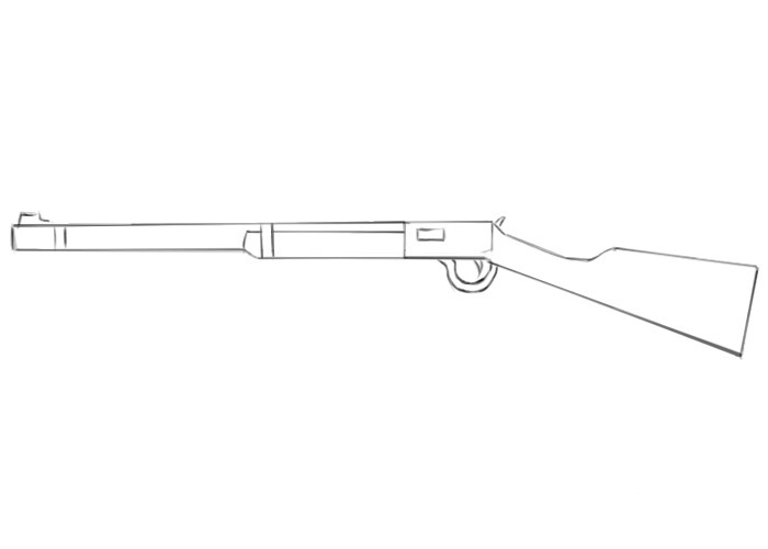 easy rifle coloring page