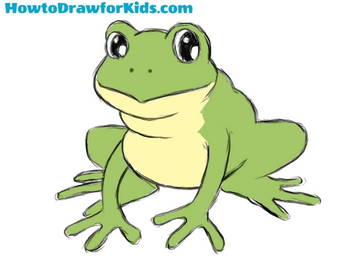 Easy Frog Coloring Page