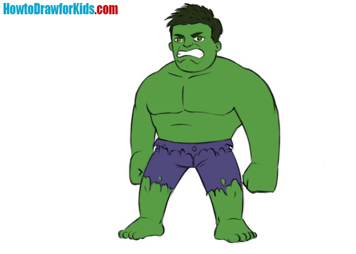 Easy Hulk Coloring Page