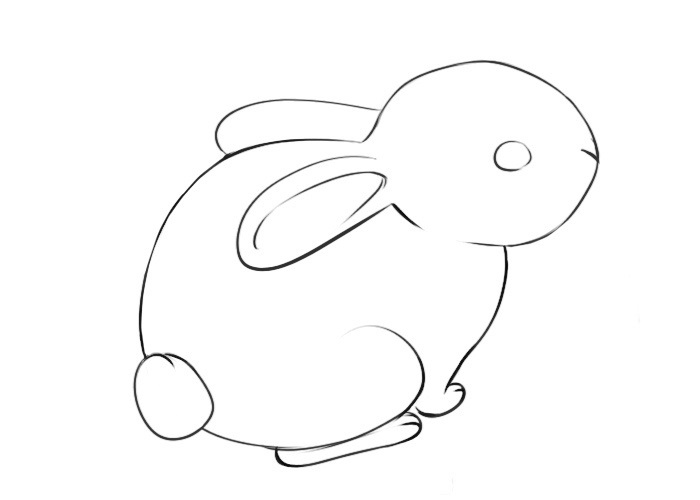 Easy Rabbit Coloring Pages