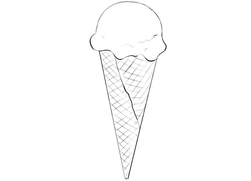 Ice Cream Cone Coloring Page | Coloringpagez.com