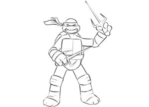 teenage mutant ninja turtle coloring page  coloringpagez