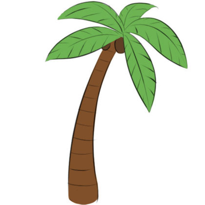 Palm Tree Coloring Page