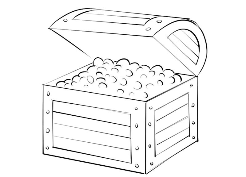 Chest Coloring Pages