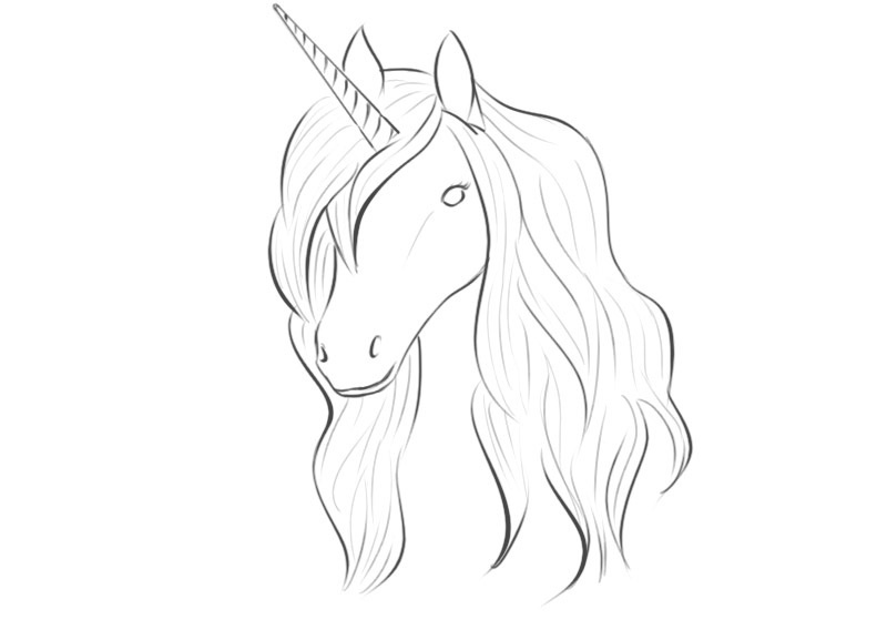 Unicorn Head Coloring Page | Coloringpagez.com