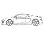 Audi R8 Coloring Page