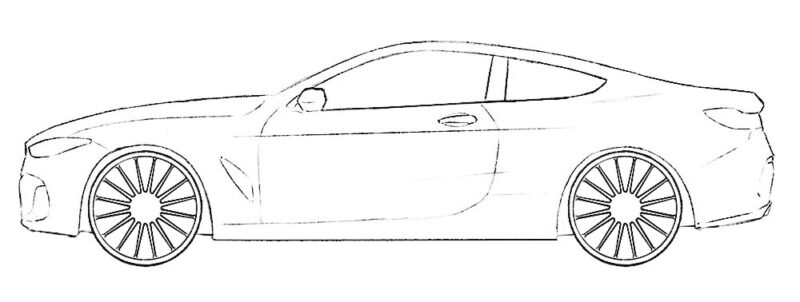 BMW 8 Series Coloring Page