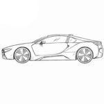BMW i8 Coloring Page
