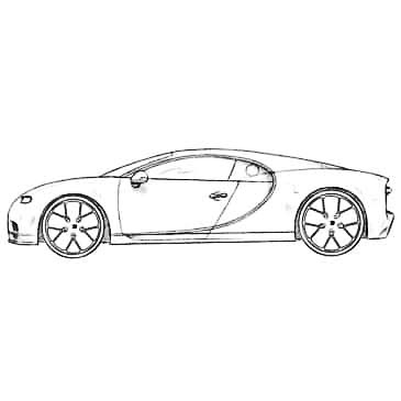 Bugatti Chiron Coloring Pages