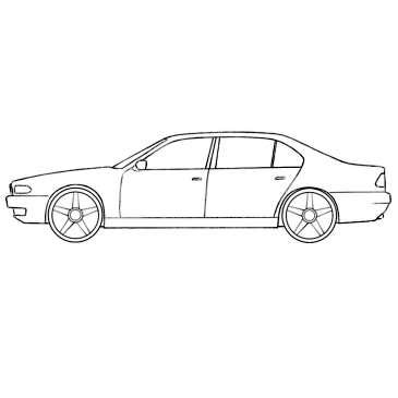 Car Coloring Page for Beginners easy