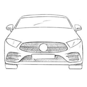 Car from the Front Coloring Page