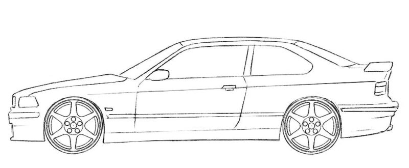 Coupe Car Coloring Page